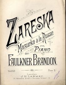 Zareska - Mazurka a la Russe - For Piano