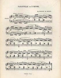 Tarantelle - In D Minor - For the Pianoforte