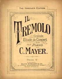 Il Tremolo - Etude de Concert -  for Piano - Hanover Edition for Piano - Op. 61
