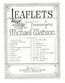 On the Sea - No. 22 from Leaflets series of 24 compositions for Pianoforte