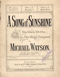 A Song of Sunshine - In C - For Middle Voice