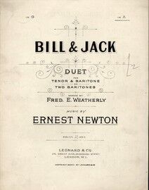 Bill and Jack - Vocal Duet for Tenor and Baritone or Two Baritones in Key of A major