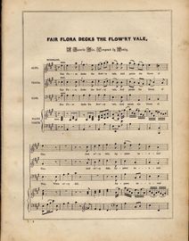 Fair Flora Decks the Flow'ry Vale - A favorite Glee for three voices (Alto, Tenor, Bass) - No. 3 of the Musical Treasury