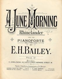 A June Morning - Rhinelander for Piano