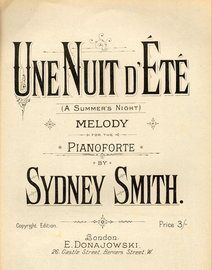 Une Nuit D'Ete (A summer's night) - Melody for the Pianoforte