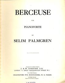 Berceuse - For the Pianoforte