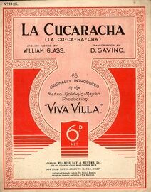 La Cucaracha - Song in the Metro Goldwyn Mayer Production "Viva Villa"
