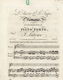 L' Amour et le Temps - Romance avec accompagnement de Pianoforte - No. 24 - Plate No. 823