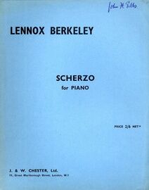 Berkeley - Scherzo - For Piano