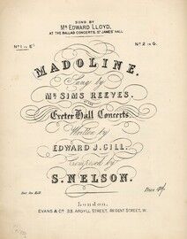 Madoline! or I dream of thee sweet madoline -  Song in the key of E flat major for Lower Voice