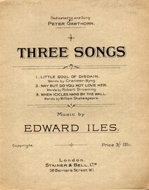 Iles - Three Songs - Sung by Peter Gawthorn