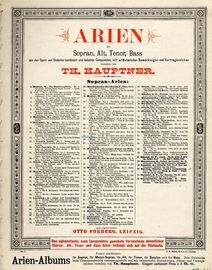Recitativ und Arie - Arien fur Sopran, Alt, Tenor, Bass Series No. 45