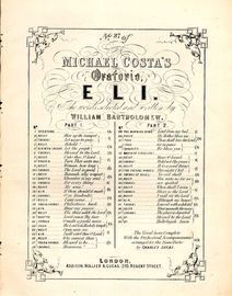 Recitative - It is a Good Thing  - No. 36 of Michael Costa's Oratorio "Eli"