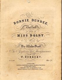 Bonnie Dundee - Ballad as sung by Miss Dolby