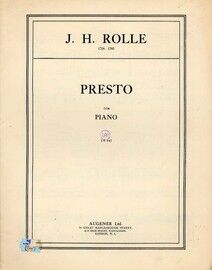 J. H. Rolle - Presto for Piano