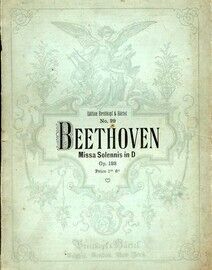 Beethoven - Missa Solennis in D Major - Vocal Score - Op. 123 - Edition Breitkopf & Hartel No. 29