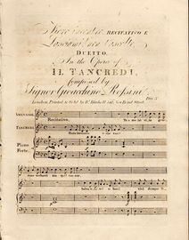 Fiero incontro - Recitativo e "Lasciami! non l'ascolto" - Duetto in the Opera of "Il Tancredi" - For Vocal Duet and Piano