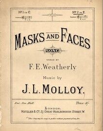Masks and Faces - Song in the Key of E Minor for High Voice