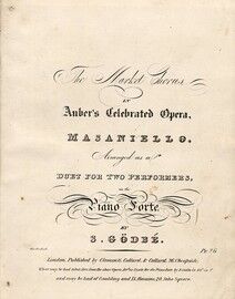 Auber - The Market Chorus - From the Opera Masaniello - Arranged as a Piano Duet