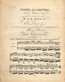 Young Lochinvar - Lady Heron's Song from the Celebrated Poem entitled "Marmion" - Composed with an accompaniment for the Pianoforte and respectfully i