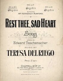 Rest Thee, Sad Heart - Song in the key of E flat major for Low Voice