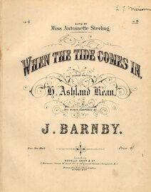 Copy of Copy of When the Tide comes in - Song in the Key of D- Sung by Antoinette Sterling