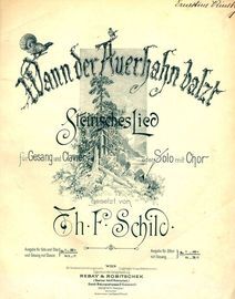 Wann der Auerhagn balzt - Steirisches Lied fur Gesang und Clavieroder Solo mit Chor