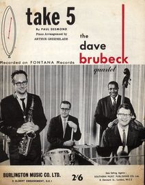 Take Five - Piano Solo - Featuring The Dave Brubeck Quartet