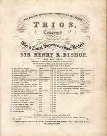 Blow Gentle Gales - No. 4 of Trios composed and dedicated to the Glee and Choral Societies of Great Britain