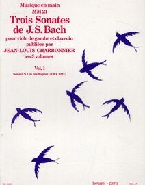 Bach - Sonate No. 1 en Sol Majeur (BWV 1027) - Pour Viole de Gambe et Clavecin