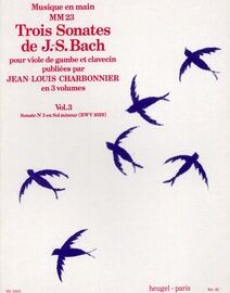 Bach - Sonate No. 3 en Re Majeur (BWV 1028) - Pour Viole de Gambe et Clavecin