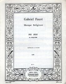 Faure - Pie Jesu - For Soprano and Piano - Op. 48