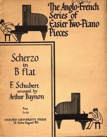 Scherzo in B flat - Arranged for Two Pianos - The Anglo French Series of Easier Two Piano Pieces