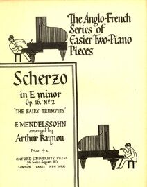 Scherzo in E Minor "The Fairy Trumpets" - For Two Pianos - Op. 16, No. 2