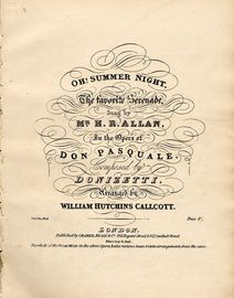 Oh Summer Night - The Favourite Serenade in the Opera of Don Pasquale