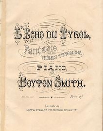 L'Echo du Tyrol - Fantasie sur des Themes Tyroliens pour Piano