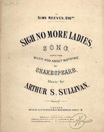 Sigh No More Ladies - Song - Words from "Much ado about nothing" by Shakespeare