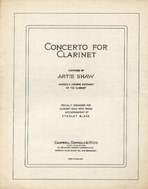 Artie Shaw - Concerto for Clarinet - With Piano Accompaniment