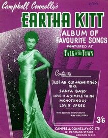 Campbell Connelly's Eartha Kitt Album of Favourite Songs' - Featured at 'The Talk of the Town'