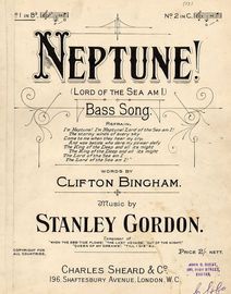 Neptune! (Lord of the Sea am I) - Bass Song - In key the of C major