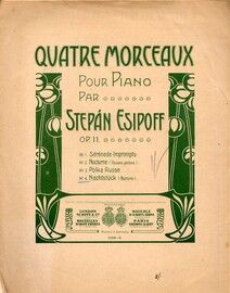 Nachtstuck (Nocturne)  - No. 4 from Quatre Morceaux pour Piano - Op. 11