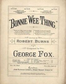 Bonnie Wee Thing - Song arranged as a Vocal Duet in the key of G major