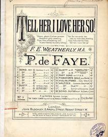 Tell Her, I Love Her So! - No.3 - Song in the Key E Flat Major for Medium Voice
