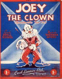 Joey The Clown - Characteristic Fox Trot - For Voice and Piano