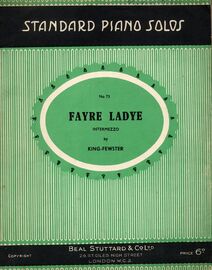 Fayre Ladye - Intermezzo -  Piano Solo