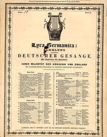 Die Rose - Lyra Germanica - Sammlung Beliebter deutscher Gesange mit Begleitung des Pianoforte - Ihrer Majestat der Koniginn von England mit Allerhoch