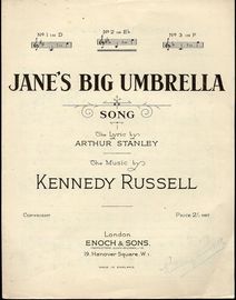 Jane's Big Umbrella - Song in the key of E flat major for medium voice