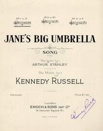 Jane's Big Umbrella - Song in the key of F major for high voice