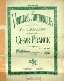 Variaitions Symphoniques pour Piano et Orchestre - Transcription for Piano a 2 mains
