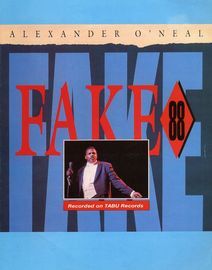 Fake - Recorded by Alexander O'Neal on TABU Records - Meldoy Line with Guitar Chord symbols